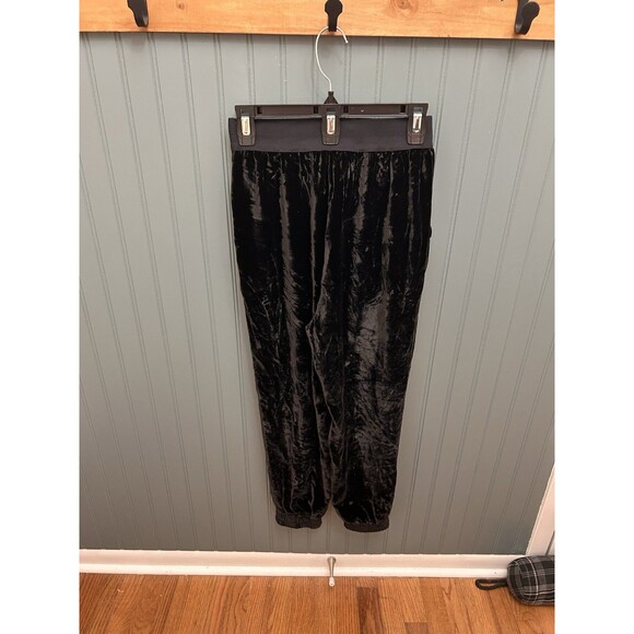 Cinq A Sept Womens Velvet Black Pants Sz Small Joggers Trousers Rayon Silk - Picture 2 of 8
